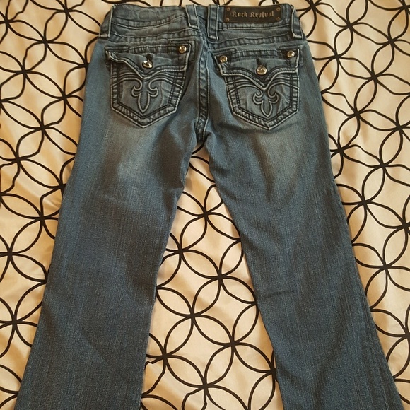 ROCK REVIVAL BOOTCUT JEANS SIZE 26 - Picture 3 of 4